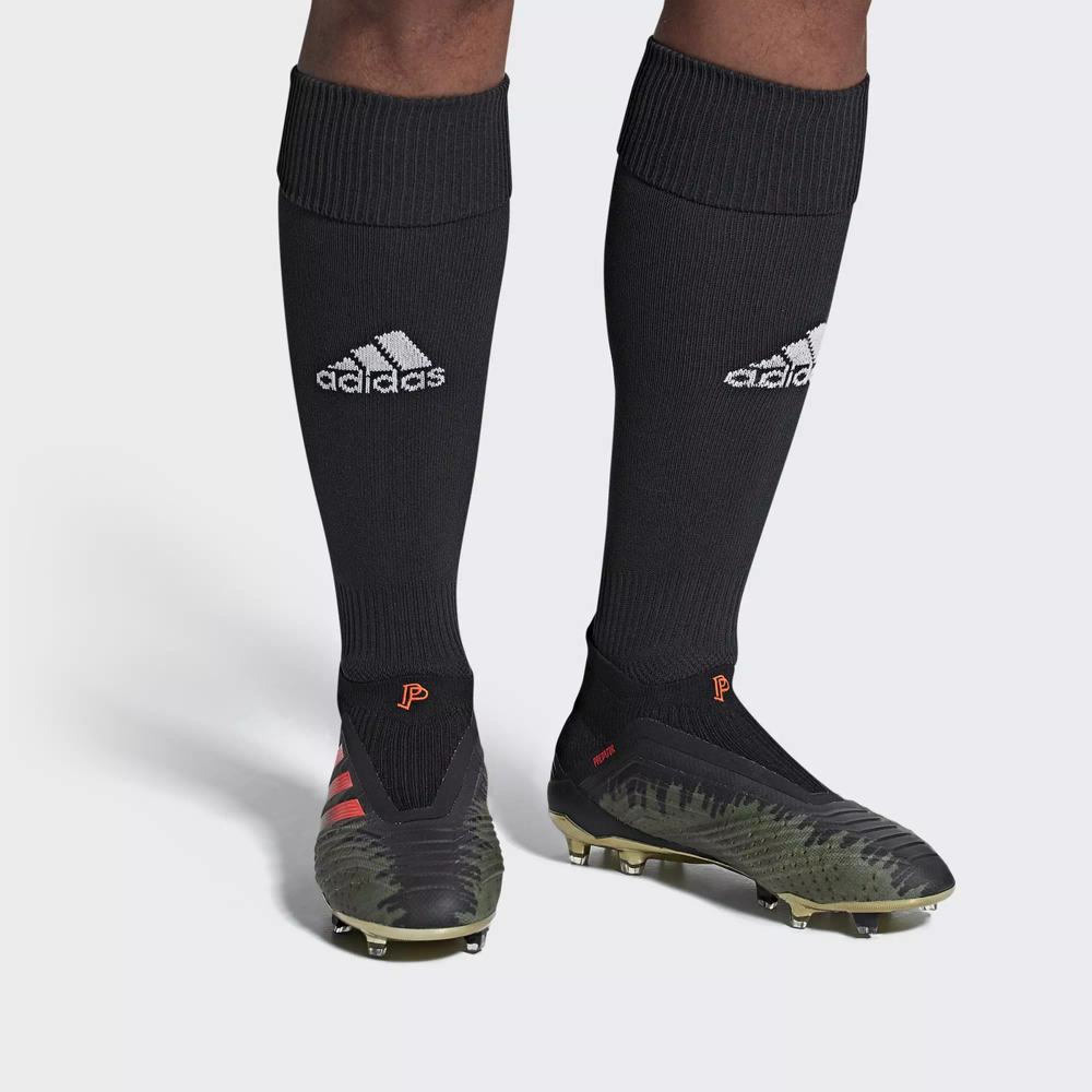Adidas Paul Pogba Predator 18+ Firm Ground Tacos de Futbol Negros Para Hombre (MX-56208)
